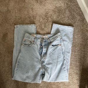 Levis rib cage straight ankle jeans